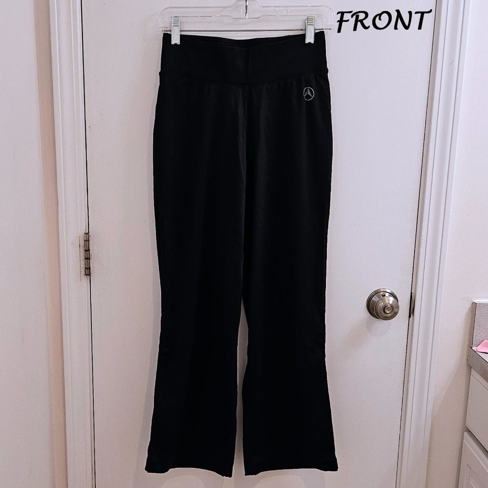 Wide Leg Yoga Pant, Black Lined with Shaper Shorts by BOCA, Size Small